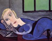 巴勃罗毕加索 - 躺着阅读的女人